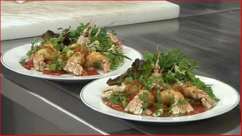 SALADE TEMPURA RESTAURANT LA BELLE AURORE STE MAXIME