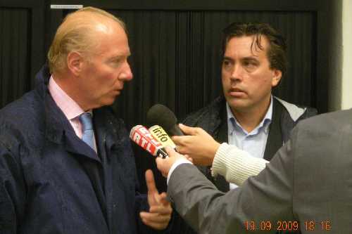 INTEMPERIE DU 18/09/2009 VISITE DE BRICE HORTEFEUX A STE-MAXIME