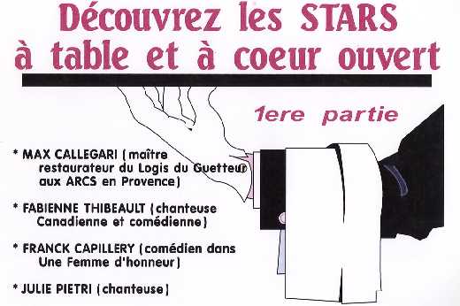 1ER PARTIE DECOUVREZ VOS STARS PREFERES A TABLE ET A COEUR OUVERT