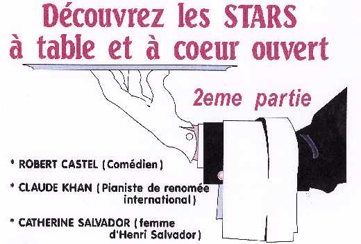 2EME PARTIE DECOUVREZ VOS STARS PREFERES A TABLE ET A COEUR OUVERT