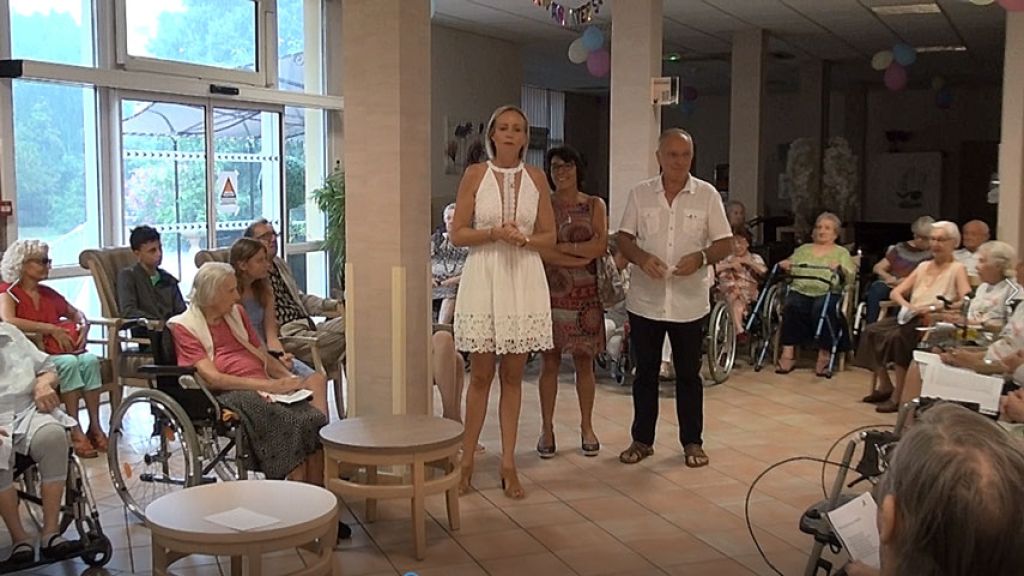 ANNIVERSAIRE DE MESDAMES HUETAS (101 ANS) PATTIER (106 ANS) ET FABRE (107 ANS) A LA RESIDENCE "LES OPALINES" DE SAINTE MAXIME