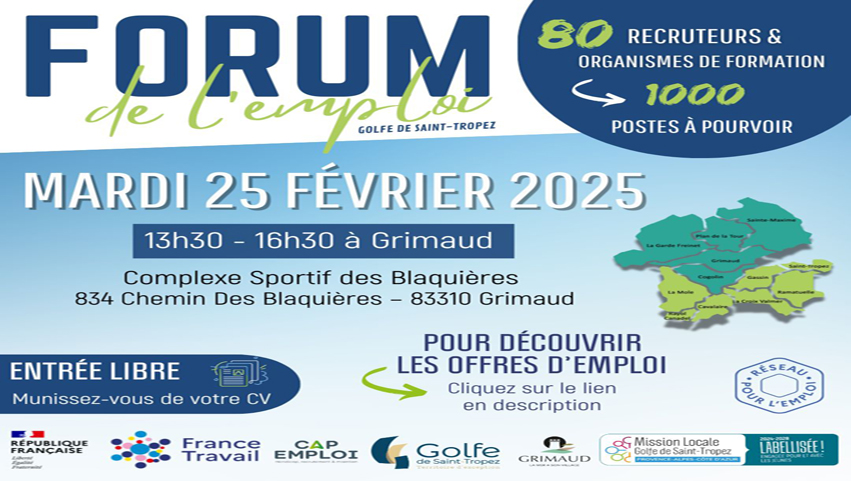 Forum de l’emploi à Grimaud 25 février 2025