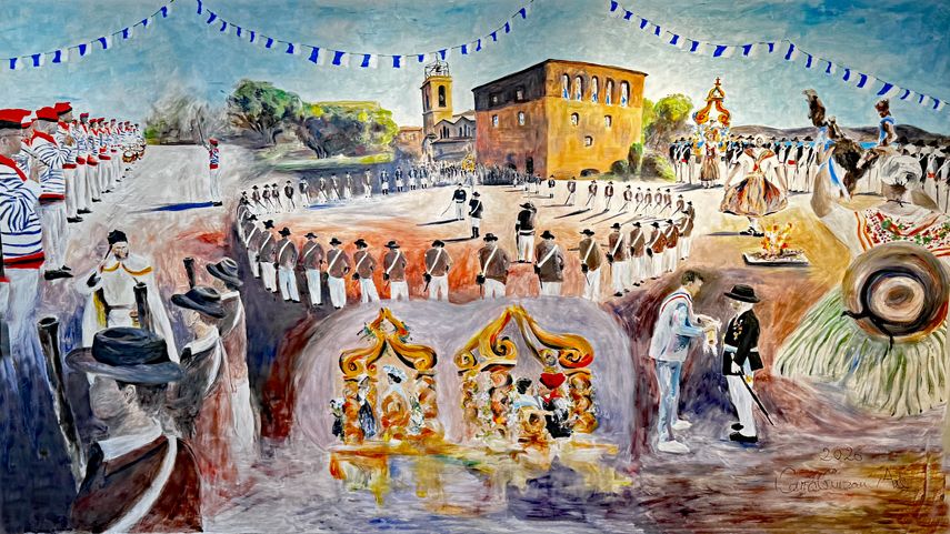 Sainte-Maxime : une fresque inaugurée à la Tour Carrée lors de la fête de la Petite Maïo